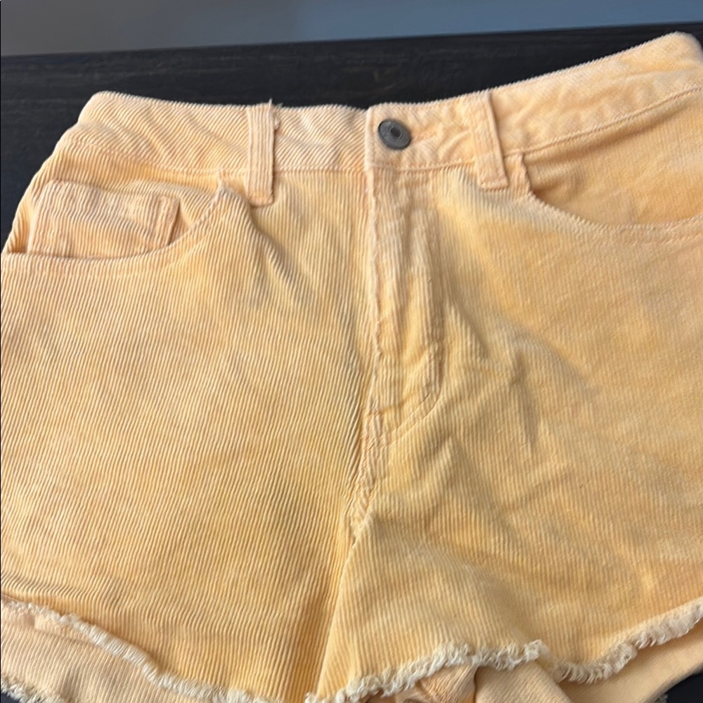 Forever 21 Yellow High Waist Shorts